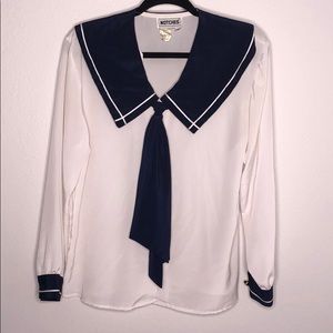 90’s Sailor Button Up Blouse- Donald Duck!